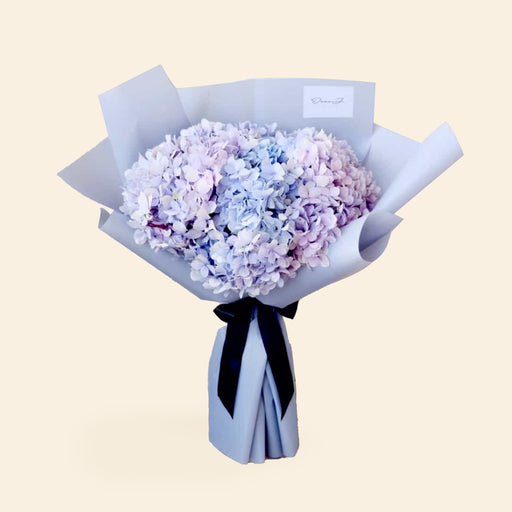 Violet and lavender hydrangea bouquet