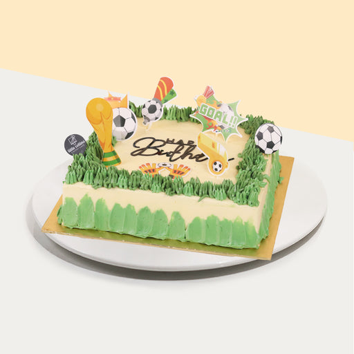 Soccer Square Party Cake 8 inch