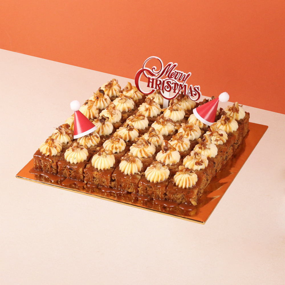 Christmas Carrot Walnut Cake Bites