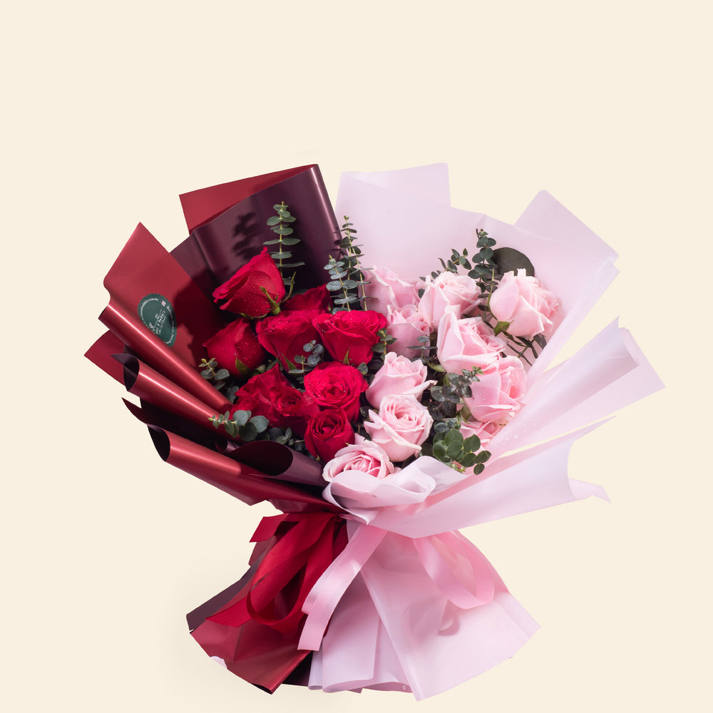 Love You Fresh Flower Bouquet - Cake Together - Online Flower Delivery