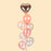 Metallic & Confetti Helium Balloons + Foil Heart Balloon 8 pieces