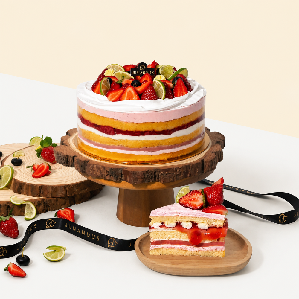 Mango Passion Vegan Naked Cake 6 inci