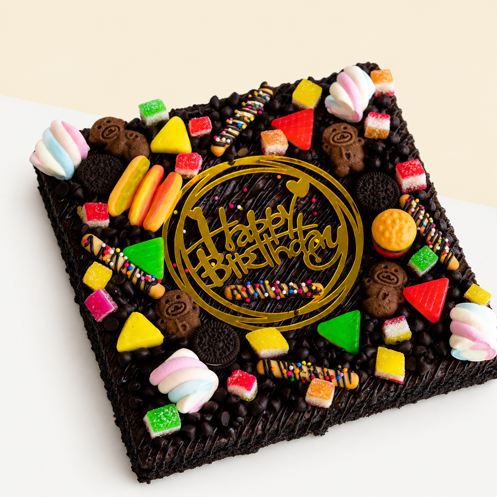 Birthday Treats Brownies 8"
