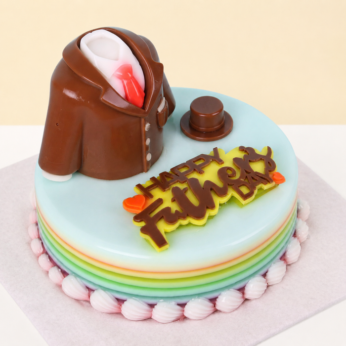 Gentleman Dad Tuxedo Jelly Cake 6"
