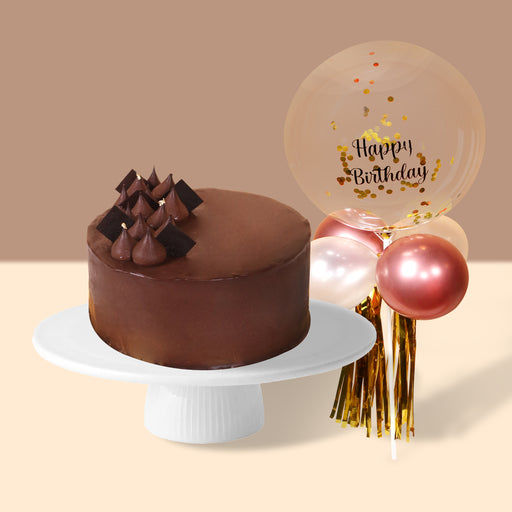 Chocolate Indulgence Cake 6 inch [FREE PERSONALISED BALLOON]