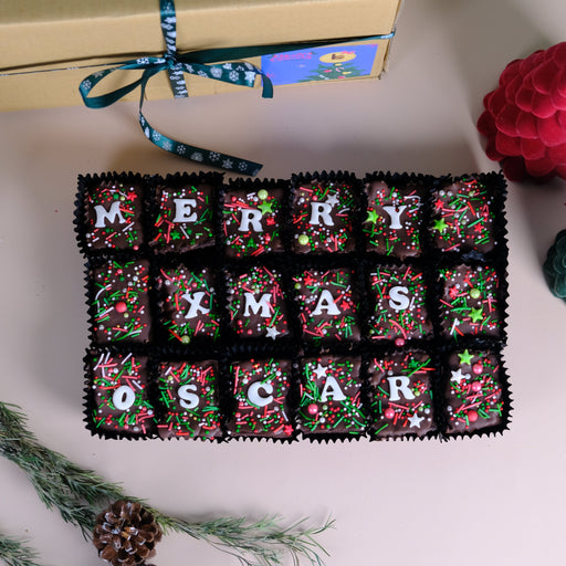 Christmas Personalized Brownie 18 Pieces