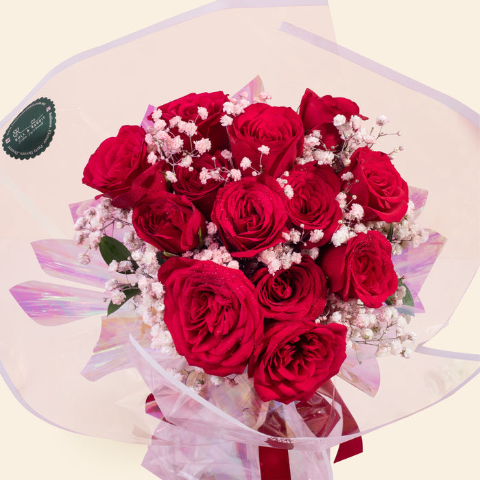 Amber Fresh Flower Bouquet - Cake Together - Online Flower Delivery