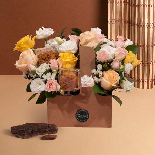 Shang Dynasty Mooncake Fresh Flower Gift Box