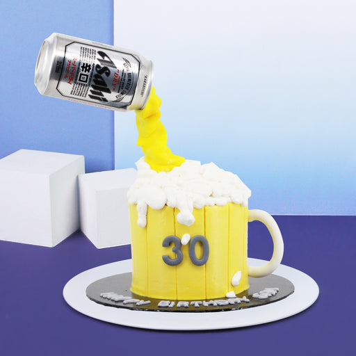Pouring Beer Mug Cake - Cake Together - Online Father’s Day Cake & Gift Delivery