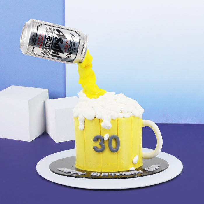 Beer Mug Cake: Delicious Recipe & Step-By-Step Tutorial | Recipe | Beer cake,  Beer mug cake, Birthday beer cake