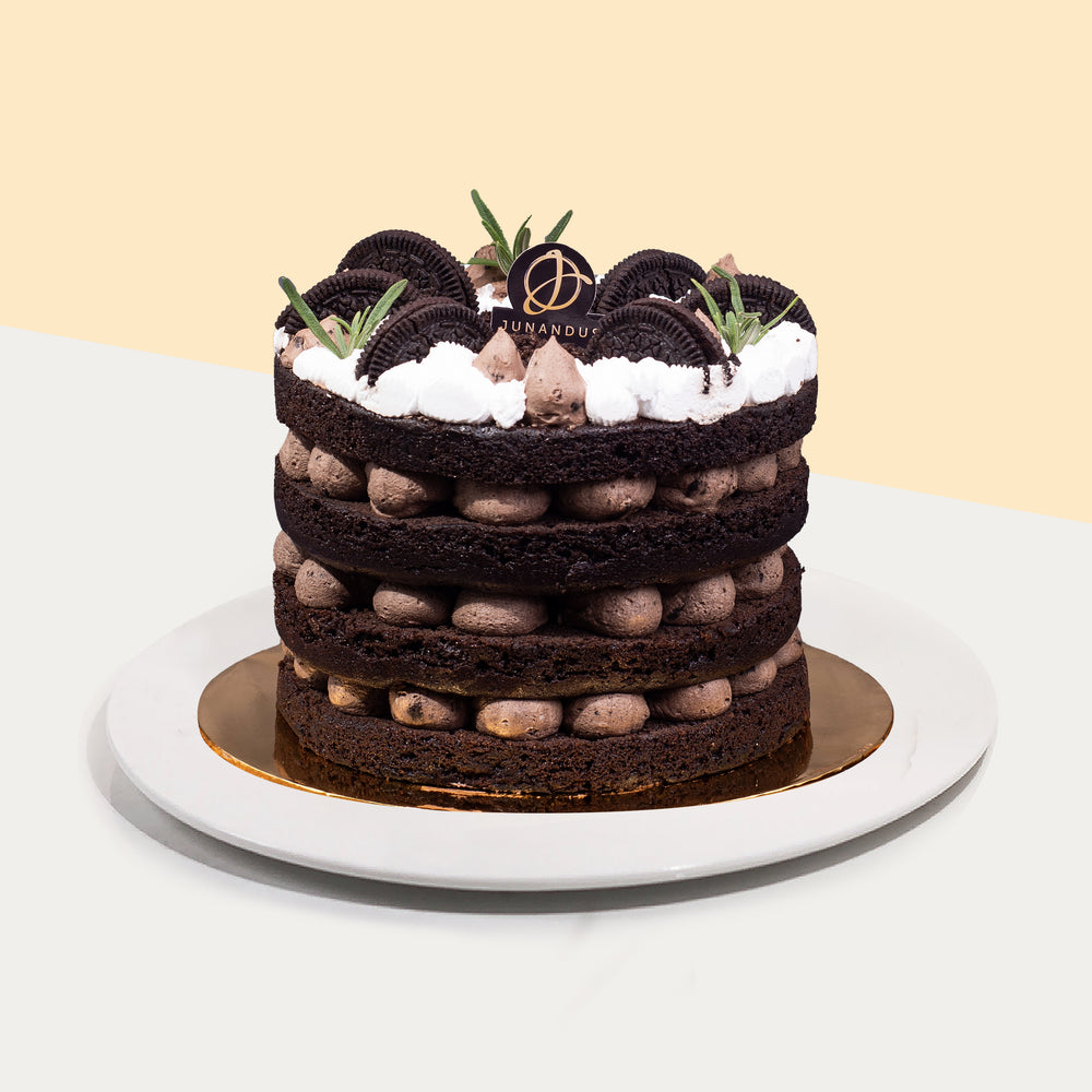 Cookies and Cream Chocolate Vegan Naked Cake 6 inch - Cake Together - Online Cake & Gift Delivery