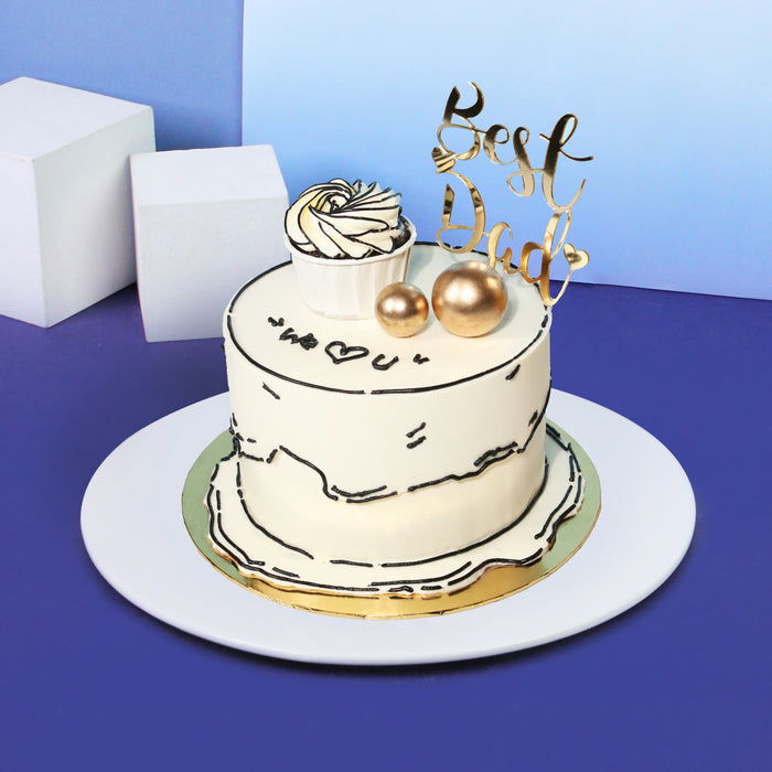 2D Effect Trending Father's Day Cake - Cake Together - Online Father’s Day Cake & Gift Delivery