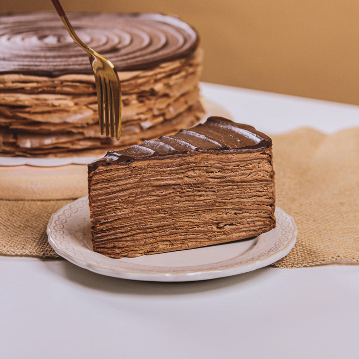 61% Dark Chocolate Mille Crepe | KL & Selangor Same Day Delivery | Birthday Cake