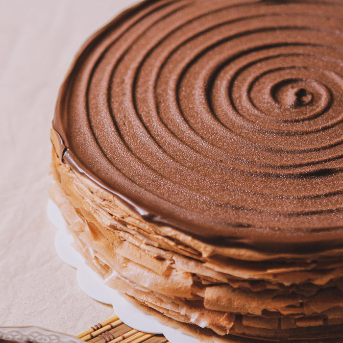 61% Dark Chocolate Mille Crepe | KL & Selangor Same Day Delivery | Birthday Cake