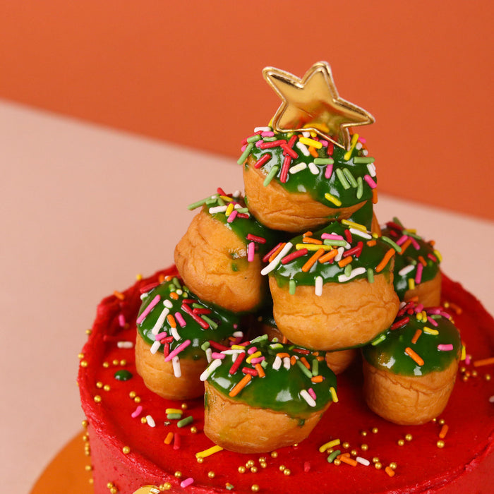 Donut Christmas Tree Cake