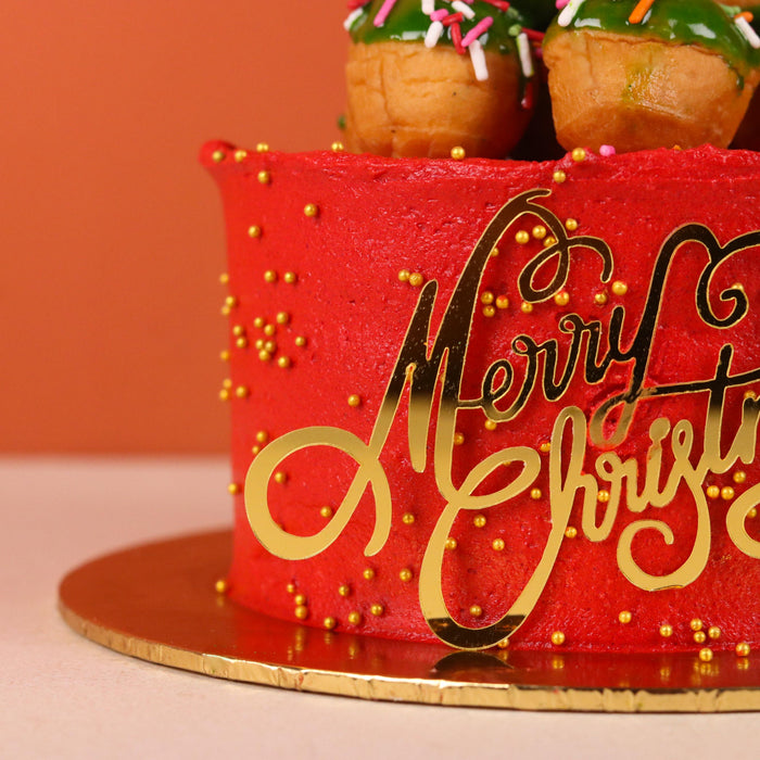 Donut Christmas Tree Cake