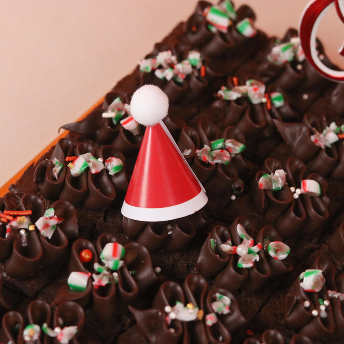 Christmas Chocolate Ganache Brownie Bites