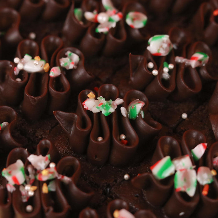 Christmas Chocolate Ganache Brownie Bites