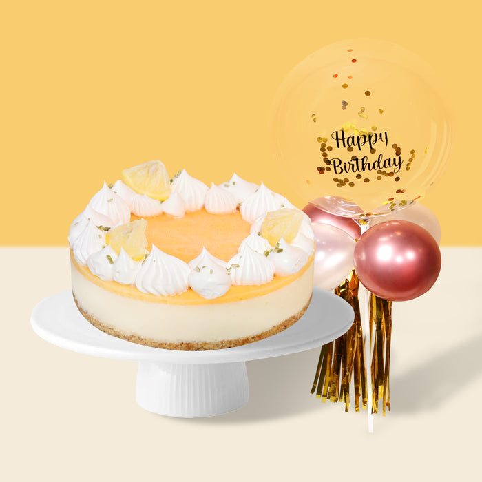 Lemon Frozen Cheesecake 6 inch [FREE PERSONALISED BALLOON]