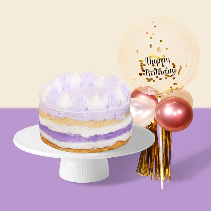 Taro Coconut Pudding 6 inch [FREE PERSONALISED BALLOON]