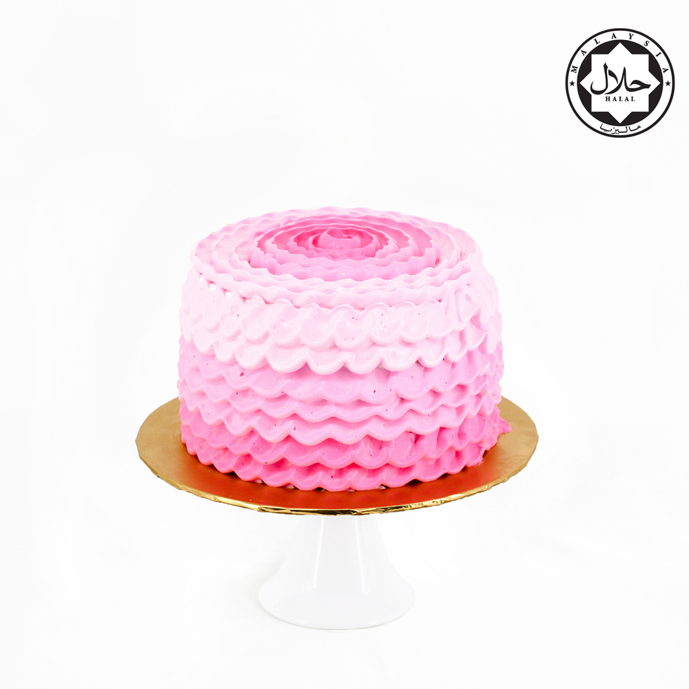 Pink Ruffled Cake 6 inch