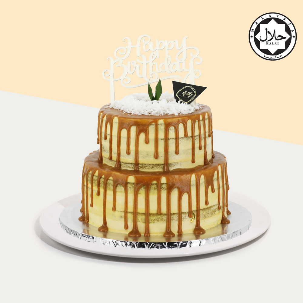 Two Tier Pandan Gula Melaka