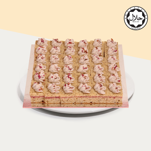 Earl Grey Strawberry Cake Bites 8 inch (36 Pieces)