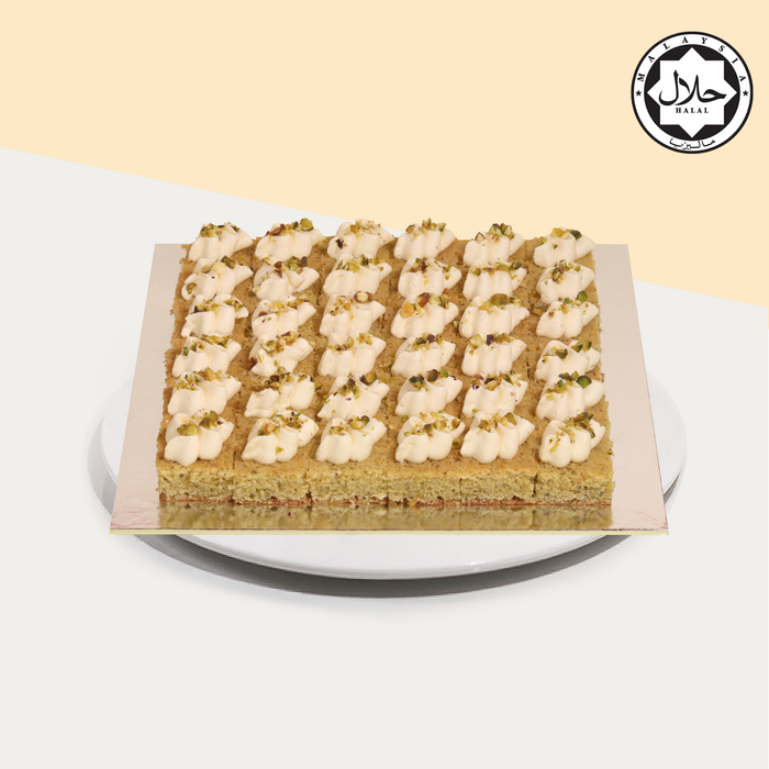 White Chocolate Pistachio Cake Bites 8 inch (36 Pieces)