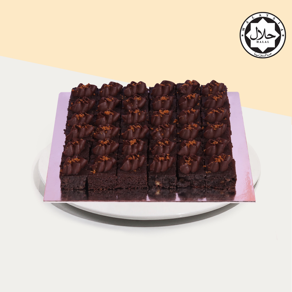 Brownie Chocolate Ganache Cake Bites 8 inch (36 Pieces)