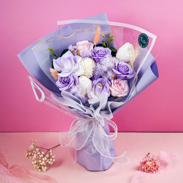 Elara Bouquet (Preserved & Soap Flower)