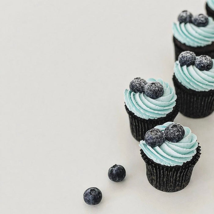 Kek Cawan Coklat Blueberry