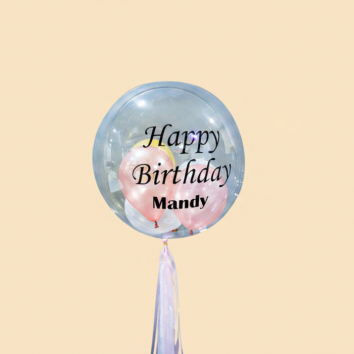 Helium Deco Bubble Balloon 24"