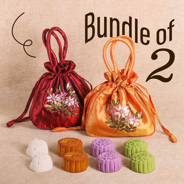 Lunar Blossom Mooncake Bag with 8 Pieces Mooncakes