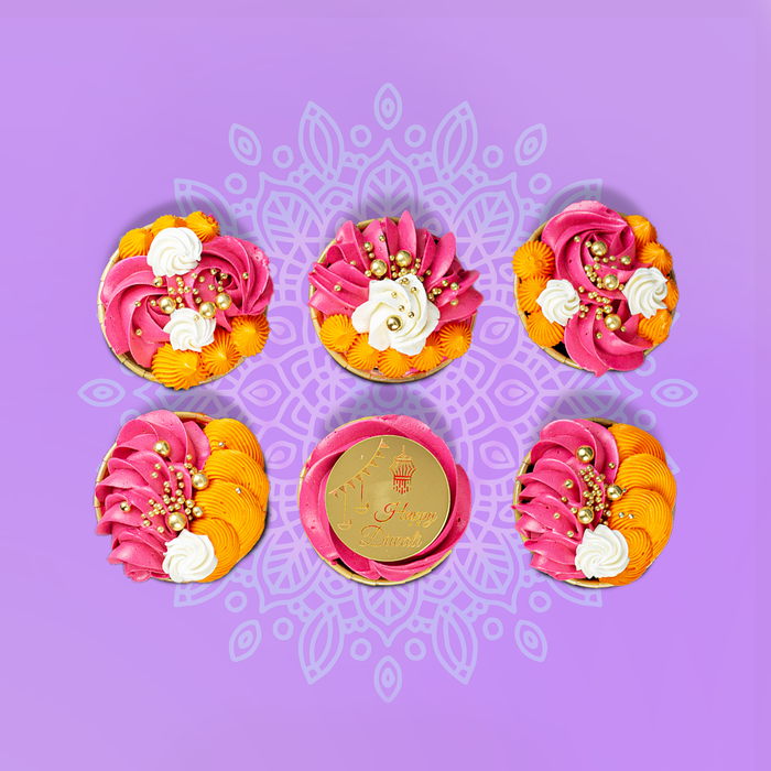 Diwali Cupcakes 6 Pieces