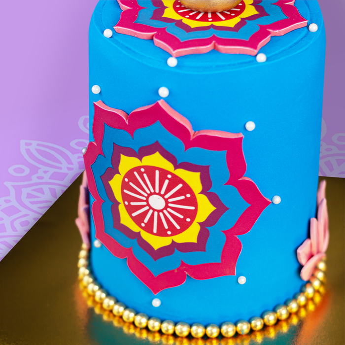 Diwali Rangoli Theme Cake 4 inch