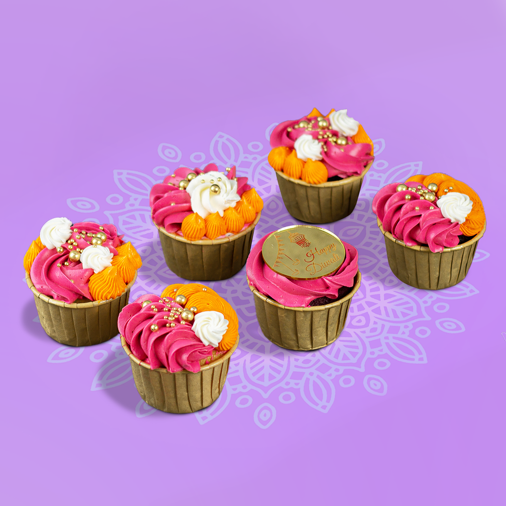 Diwali Cupcakes 6 Pieces