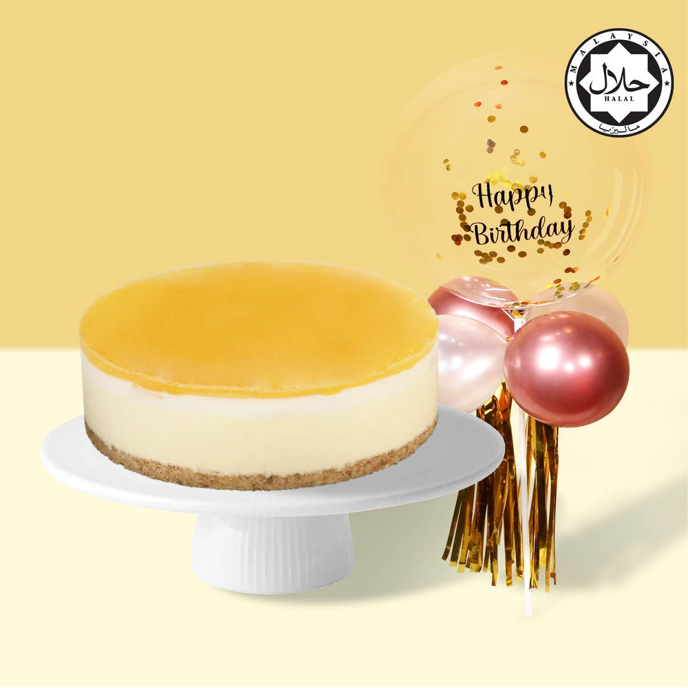 Milky Mango Frozen Cheesecake 6 inch [FREE PERSONALISED BALLOON]
