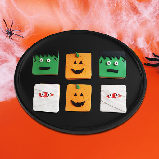 Halloween Fondant Cookie 6 Pieces