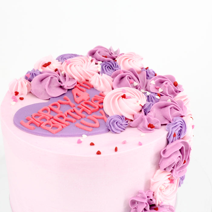Customisable Colour Rosette Cake - Cake Together - Online Birthday Cake Delivery
