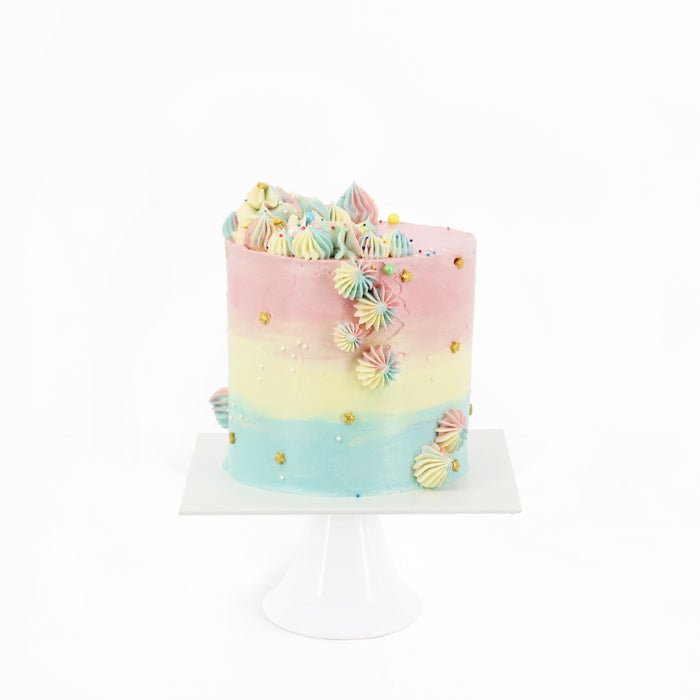 Whimsical Rainbow Cake