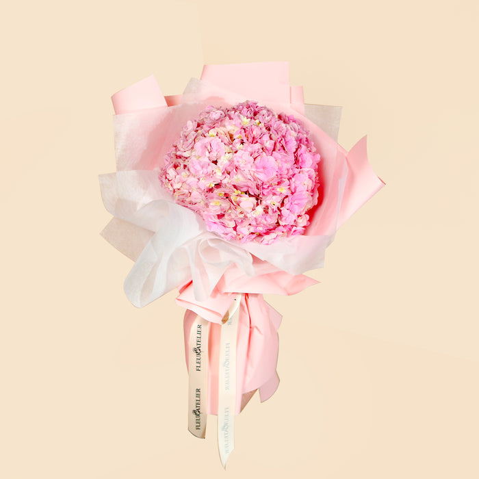 Pink hydrangea flower bouquet