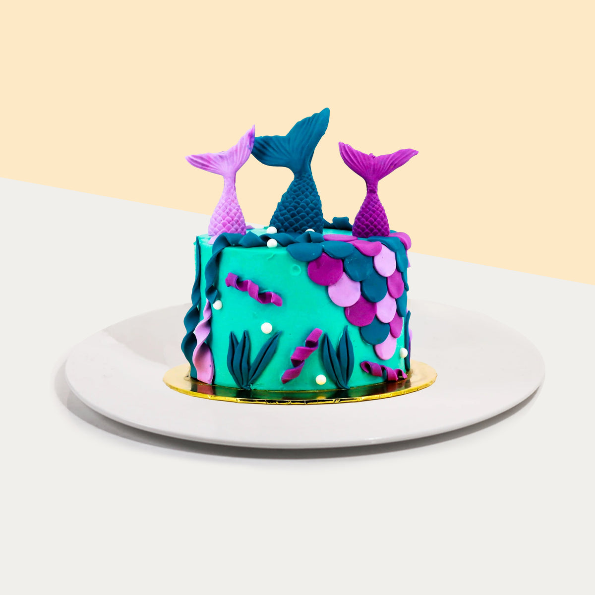 Aqua-Violet Mermaid Cake | Cake Together | Birthday Cake Delivery ...