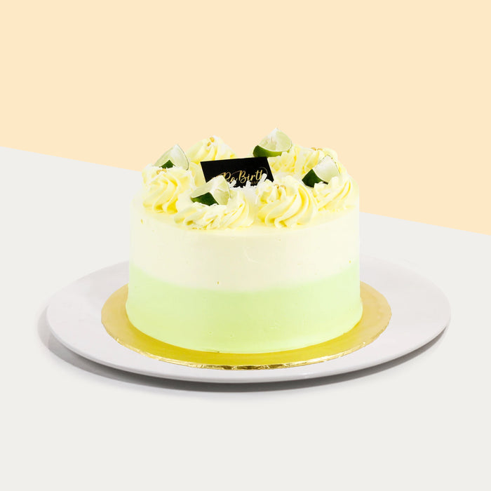 Refreshing lime and coconut cake