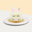 Butter cake shaped to look like a bunny with fondant ears