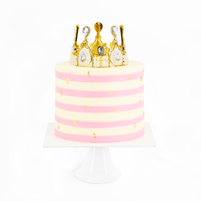 Gold Crown” Pink Princess Cake – Sweet & Tasty Bakery