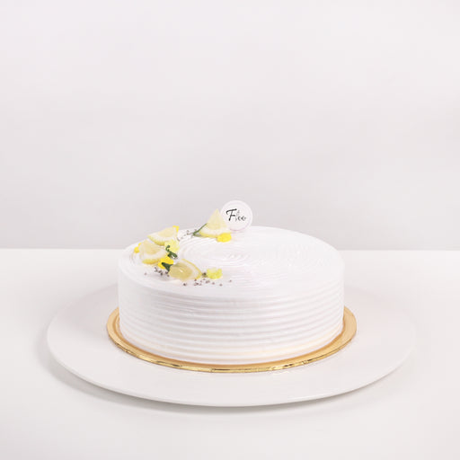 Fluffy sponge cake with lemon chantilly cream