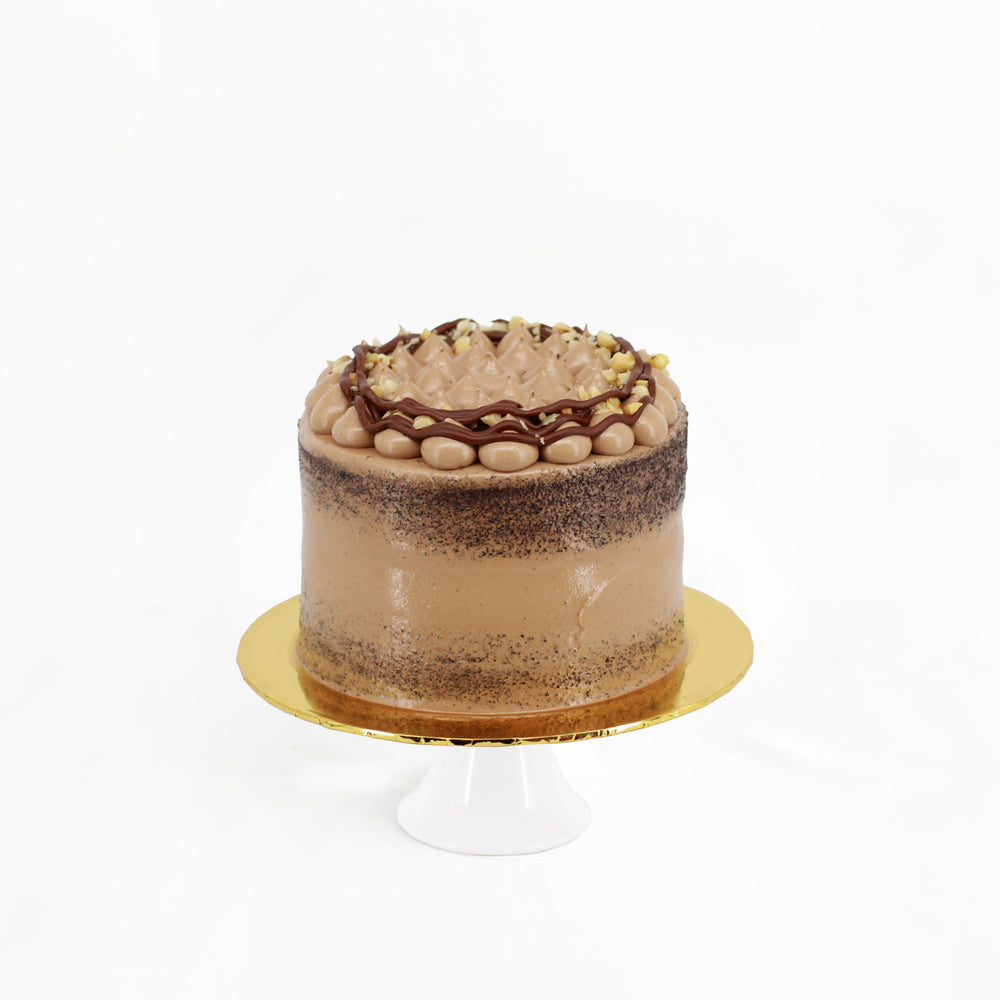 Chocolate cake with chocolate hazelnut buttercream