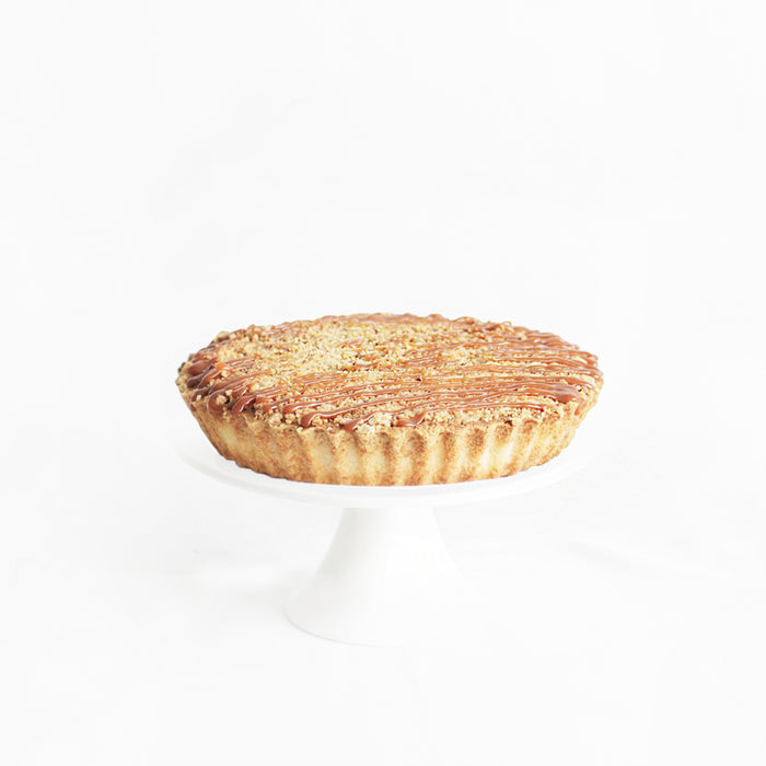 Classic apple crumble pie