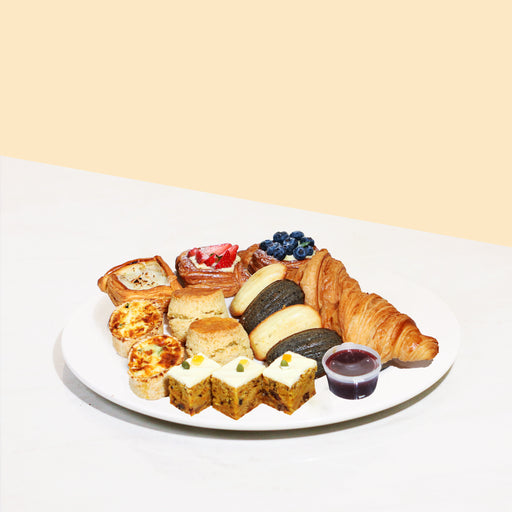 Sixteen pieces of assorted pastries