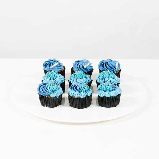 Blue ombre cupcakes